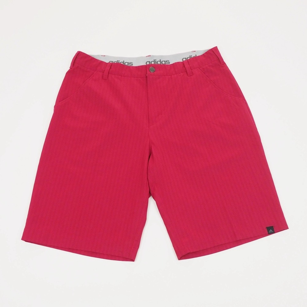 Adidas Golf Ultimate 365 Shorts Mens 34 Raspberry Red AOP Chevron Performance
